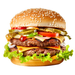 hamburger isolated on white