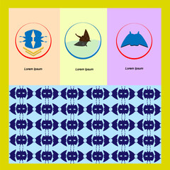 artistic concept of sea animals with unique original patterns