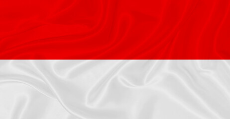 Flag of Indonesia Flying in the Air