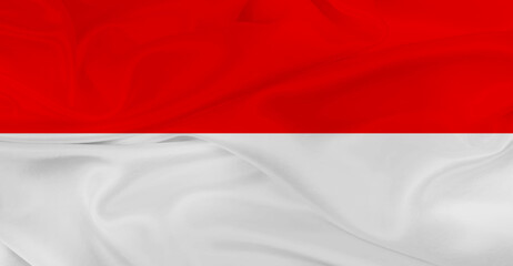 Flag of Indonesia Flying in the Air