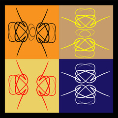 abstract concept of various characters with a bright background behind can be used for social media idea