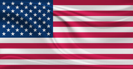 Naklejka premium Flag of USA Flying in the Air