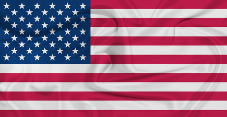 Naklejka premium Flag of USA Flying in the Air