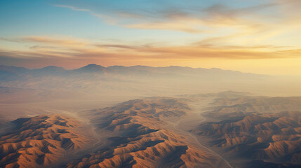 Drone photo taken with DJI Mini 3 , near Death Valley California at sunrise 
