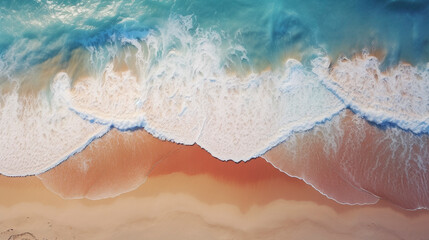 Obraz premium drone photo of Hawaii beaches during the morning 