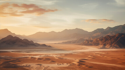 Naklejka premium Drone photo taken with DJI Mini 3 , near Death Valley California at sunrise 