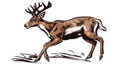  Witness the Graceful Elegance of a Running Deer in Exquisite Detail