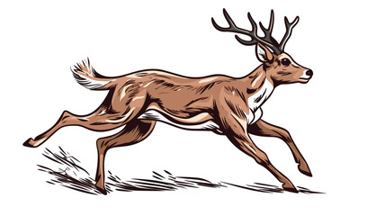  Witness the Graceful Elegance of a Running Deer in Exquisite Detail