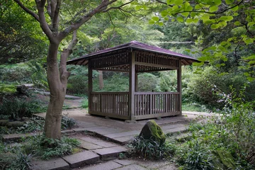 Keuken spatwand met foto 東屋のある風景 © Satoshi