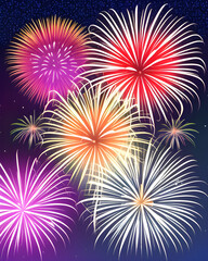 Fototapeta premium Colourful Fireworks