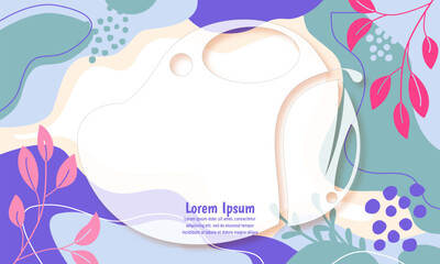 Mango hand drawn flat design abstract doodle background