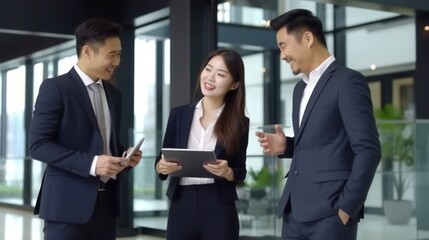 Group of businessman discussion in office background