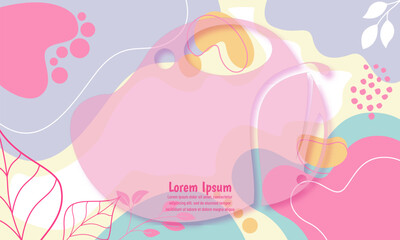 Mango hand drawn flat design abstract doodle background