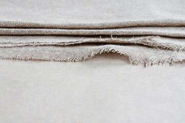 Several layers of jute material.