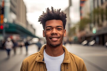 Fototapeta premium Portrait of oung man's lifestyle. Photo generative AI