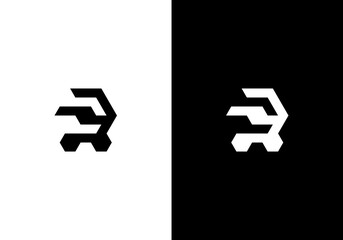 modern letter C and R logo illustration - obrazy, fototapety, plakaty