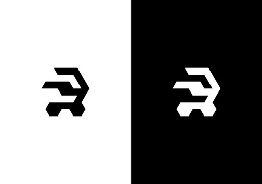 modern letter C and R logo illustration