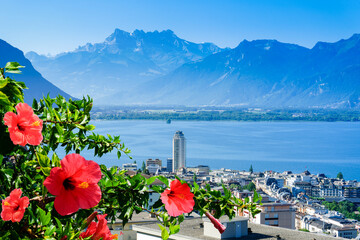 View at beautiful Montreux, Switzerland