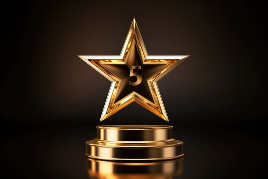 5 star rating. best, review feedback and quality concept. Generative AI