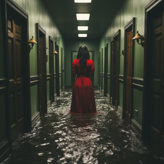 AI generated illustrations of horror themes