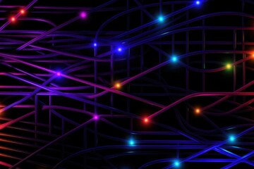 Obraz premium Abstract futuristic technology background. light line design Generative AI