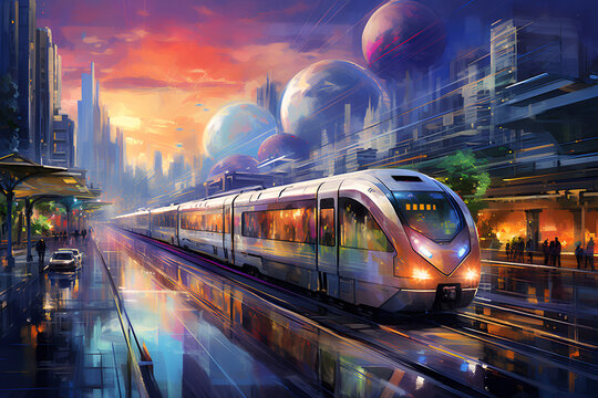Train Painting Wallpaper Images – Browse 6,726 Stock Photos, Vectors