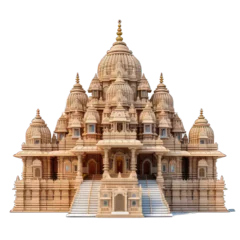 Foto auf Alu-Dibond Anbetungsstätte Hindu temple isolated on white created with Generative AI