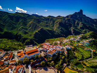 Aerial Tejeda Village Gran Canaria, Canary Islands