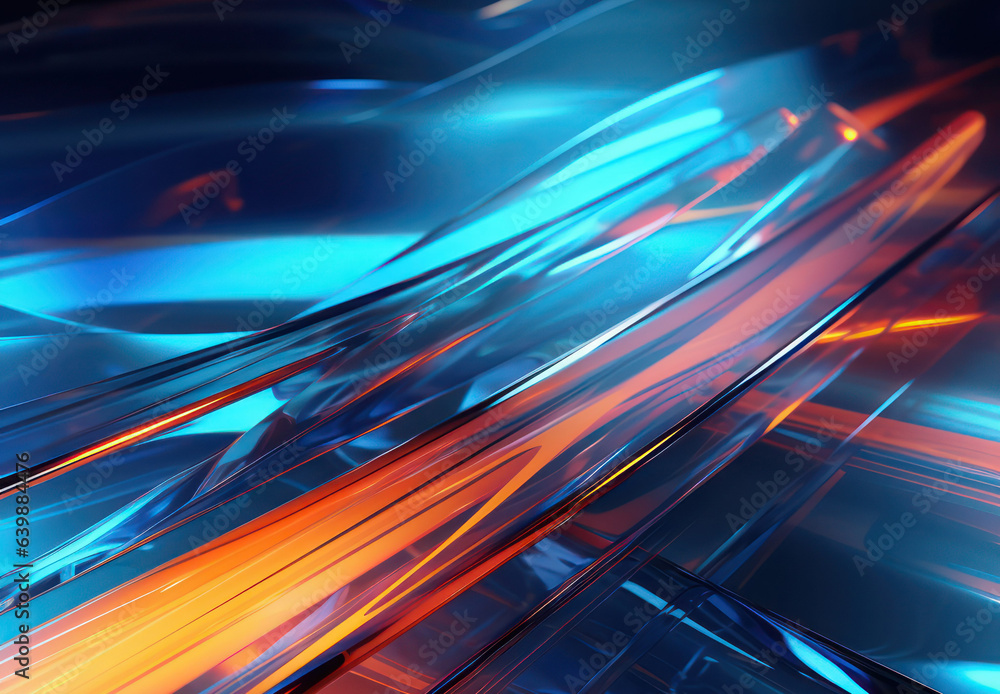 Poster 3d render abstract background with dynamic glass elements-experience the elegance of translucent gla