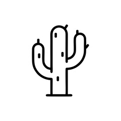 cactus icon vector logo symbol desert flower botanica plant garden summer tropical illustration doodle