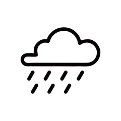 Rain icon in trendy flat style isolated on grey background. Cloud rain symbol for your web site design, logo, app, UI. Modern forecast storm sign