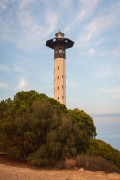 Torredembarra lighthouse in Tarragona Spain