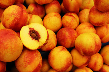 Fototapeta na wymiar background of ripe fresh nectarine