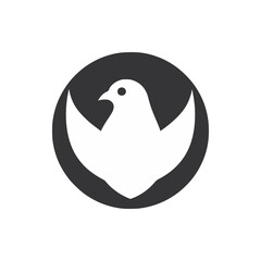 simple security group pigeon logo vector illustration template design