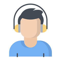 Music Listening Flat Icon