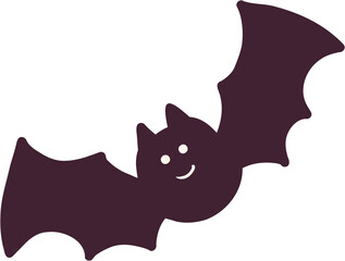 	freehand drawing of halloween bat.