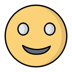 Happy Mood Line Color Icon