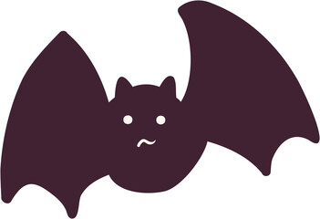 	freehand drawing of halloween bat.