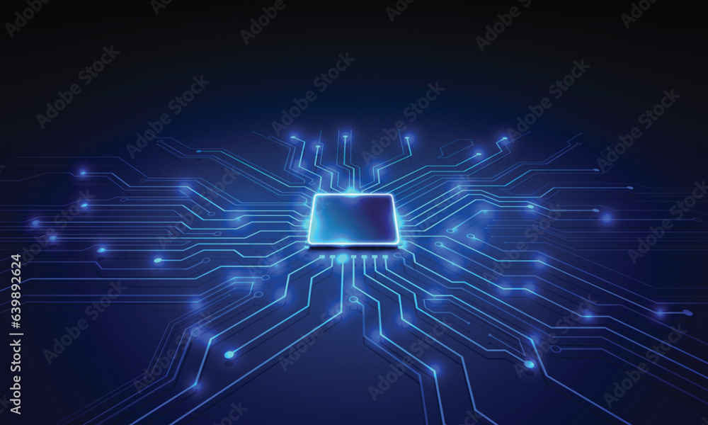 Poster circuit board. technology background. central computer processors cpu concept. motherboard digital c