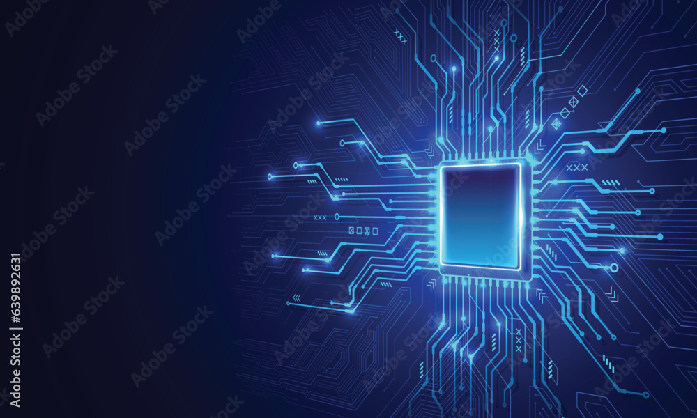 Poster circuit board. technology background. central computer processors cpu concept. motherboard digital c