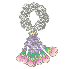 Thai purple garland chalk paint