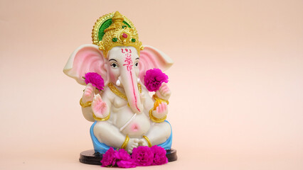 Lord Ganesha with pink background, Celebrate Hindu God Ganesha Ganesh festival