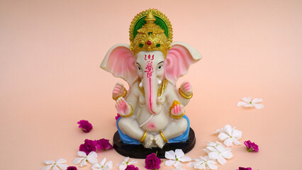 Lord Ganesha with pink background, Celebrate Hindu God Ganesha Ganesh festival