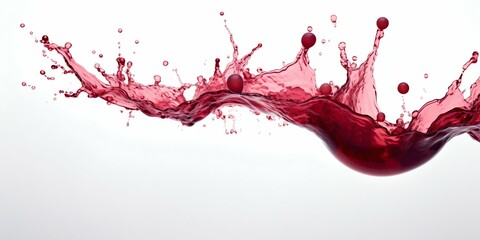 Vibrant Red Wine Splash Capturing Motion. Generative ai
