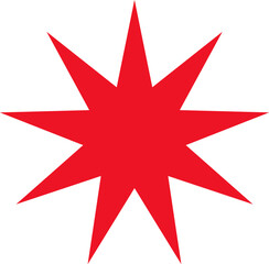 Starburst sticker set - collection of special offer sale oval and round shaped sunburst labels and badges. Promo stickers with star edges. Vector icons in Simple flat vintage style.