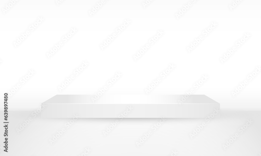 Aufkleber abstract white black gradient background cylinder pedestal podium with pastel in semi square backdro