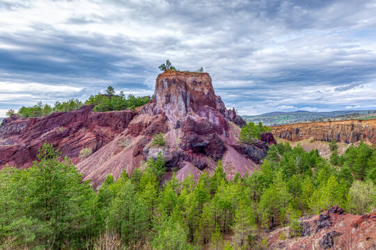 The extinct volcano from Racos, Brasov, Transylvania, Romania