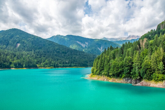 Lake Sauris without people, Italy	