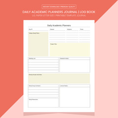 Daily Academic Planner || Printable Template