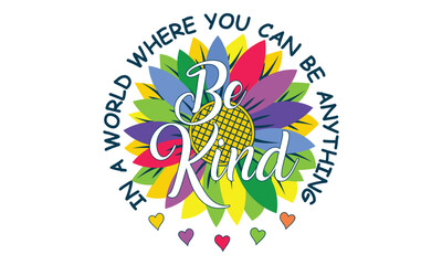 World kindness day t-shirt, kindness t-shirt, Spread kindness t-shirt design vector illustration. Lettering quote about kindness in bohemian style for prints, cards, posters, apparel etc.